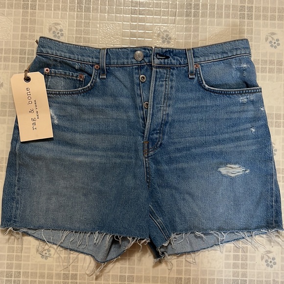 NWT Rag & Bone High Rise Denim Shorts - Picture 2 of 7